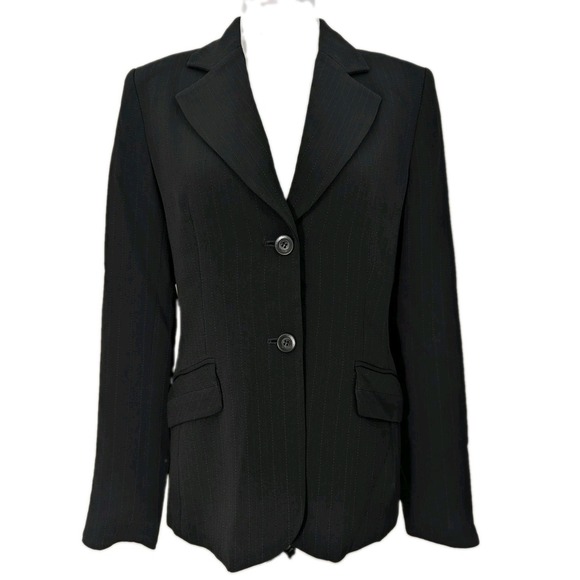Context Jackets & Blazers - Context Black Pinstriped Workwear Blazer Women's Size 4